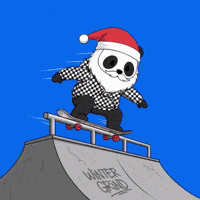 Christmas Skateboard GIF by Pandu Pandas