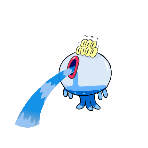 bloody_roger water monster font barf Sticker
