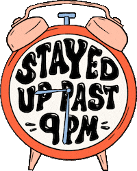 Tired Alarm Clock Sticker by Wesley Bird