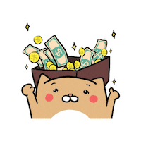 yukiyu4384 money cash rich coin Sticker