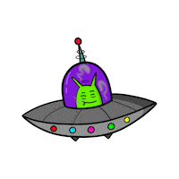 Weed Ufo Sticker