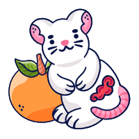 Mouse Rat Sticker by Great World