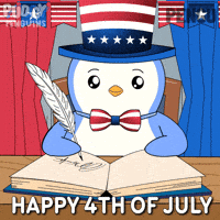 4Th Of July Penguin GIF by Pudgy Penguins