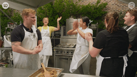 Hugging Hug GIF by MasterChefAU