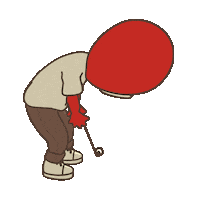 Golfing Tiger Woods Sticker by LT3 Creations