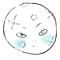 pewlter cartoon space moon galaxy Sticker