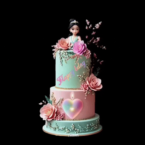 Nissart heart party rainbow rose GIF