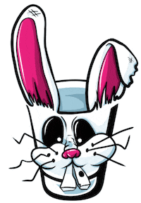 Easter Bunny Miami Sticker by SHOTS Bar