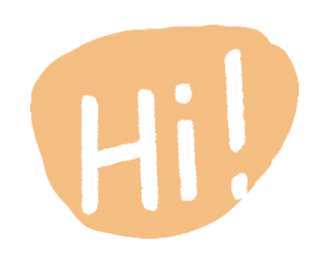 Orange Hello Sticker by Pretty Whiskey / Alex Sautter