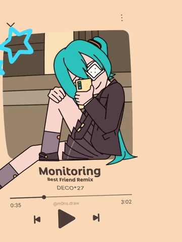 M0NS_Draw giphyupload animation best friend miku GIF