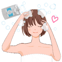 Girl Bathing Sticker by mizumina