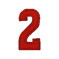 Customnumbered 2 two embroidery embroider Sticker