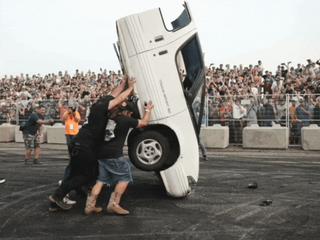 dieselrcorp giphyupload crazy muscle crowd GIF