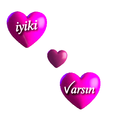 Love You Pink Heart Sticker