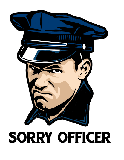 Angry Police Sticker by sourkrauts