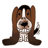 SuperTatouille dog basset bassethound parzival Sticker
