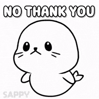 Disagree No Way GIF by Sappy Seals