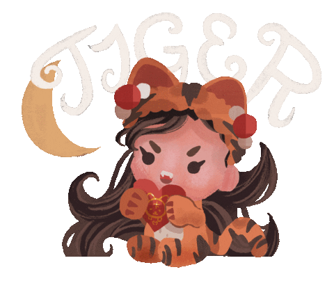 New Year Tiger Sticker