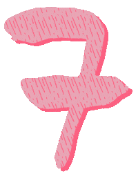 Number Raining Sticker by Pani Dominika