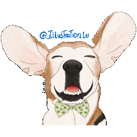 illustrationluu dogs perros beagle beagles Sticker