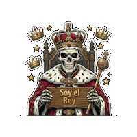 Skullcostume meme king skull corona Sticker