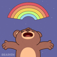 Teddy Bear Rainbow GIF by BEARISH