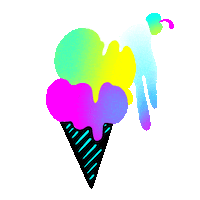 melting ice cream Sticker