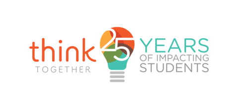 thinktogether giphyupload afterschool 25 years think together Sticker