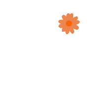Orange Flowers Flower Sticker