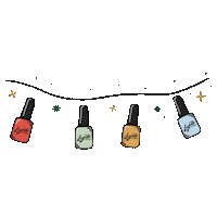 Lights_Lacquer christmas holiday lights christmas lights Sticker