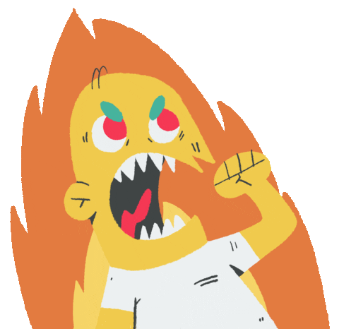 Angry Animation Sticker by Yimbo