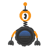 Surprised Robot Sticker by CryptoTab Browser