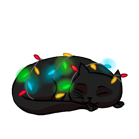 Cat Christmas Sticker