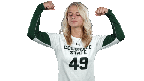 Volleyball Flexing Sticker by Colorado State Rams