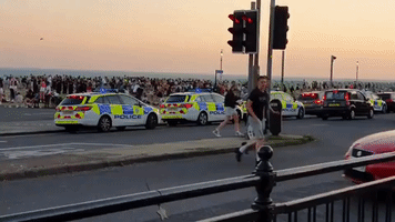 Police Arrive as Fighting Reported Among Crowd Gathered on Hove Seafront