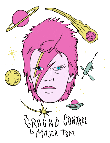 David Bowie Sticker by Major Tom