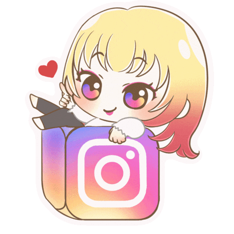 rururu_illust_ giphyupload instagram かわいい 女の子 Sticker