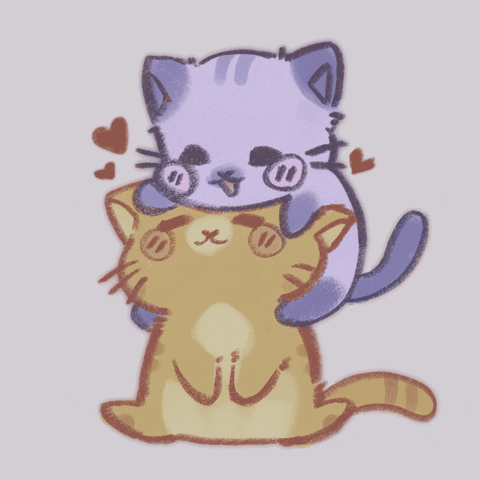 Cats Couple Hug GIF