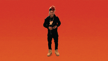 Video gif. Yung Swag dances with his tongue hanging out and intermittent pauses that punctuate his moves. Text, "This."