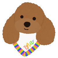Happy Toy Poodle Sticker