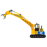 Lagemaat demolition sloop kraan rups Sticker