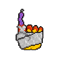 8 Bit Hand Sticker by Deadstream