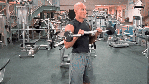 BamBamDoubleBB giphyupload reverse curl with e z bar GIF