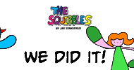 We Did It Success Sticker by The Squibbles