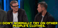 colin firth i dont normally try on other peoples clothes GIF by Team Coco