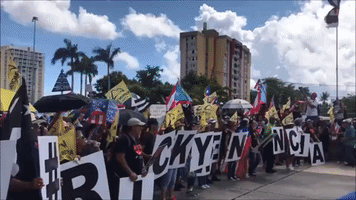 Protesters Shut Down San Juan Highway to Call for Resignation of Puerto Rico Governor