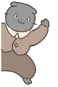 Black Cat Hello Sticker