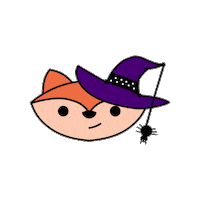 Halloween Witch Sticker by Blond Fox