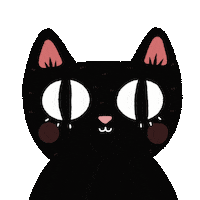 Looking Black Cat Sticker