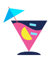 Cocktail Umbrella Sticker by The Blog Awards Ireland